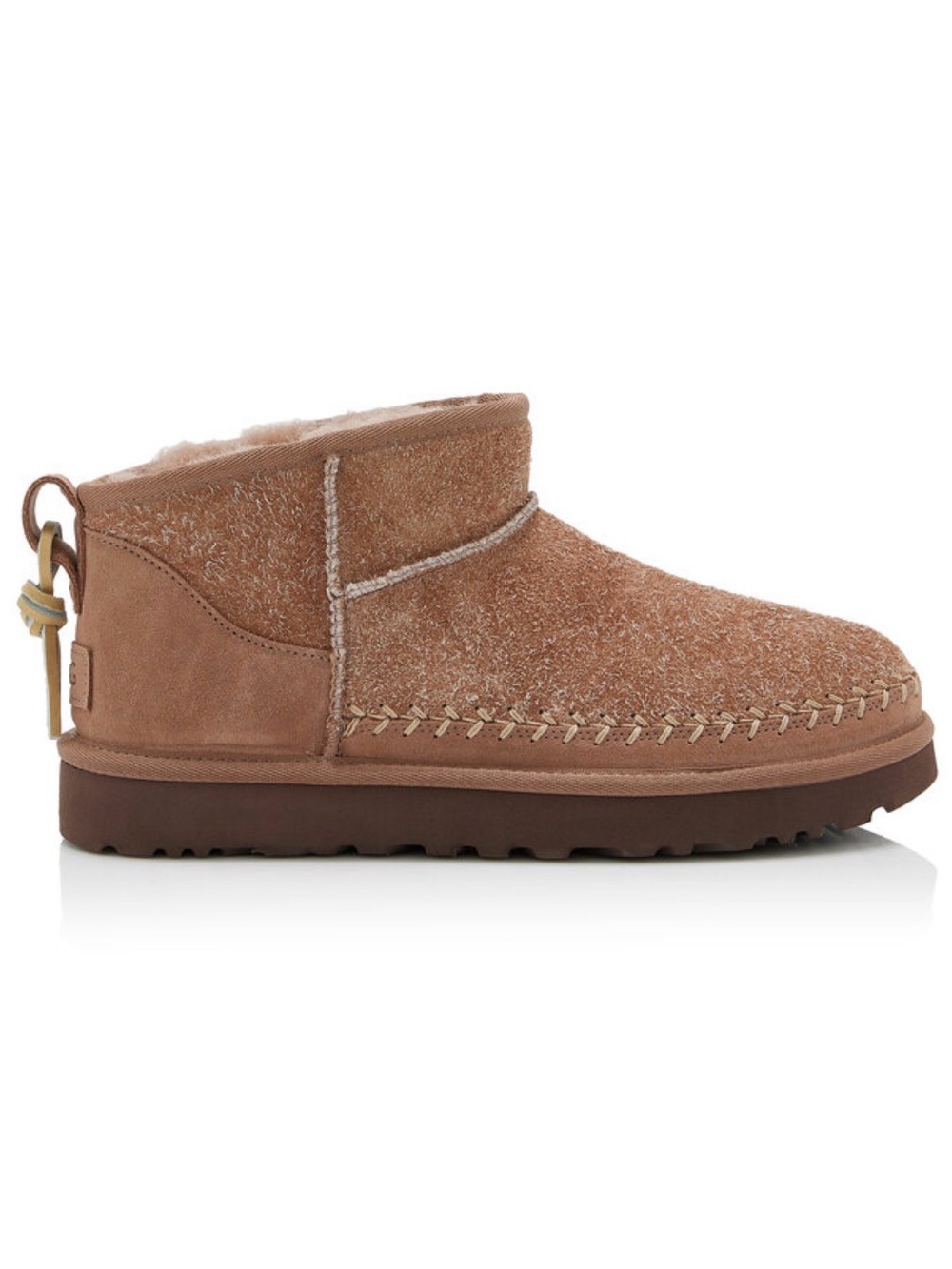 NWB UGG Chestnut Suede Short Moccasin Slipper Boot Size 11